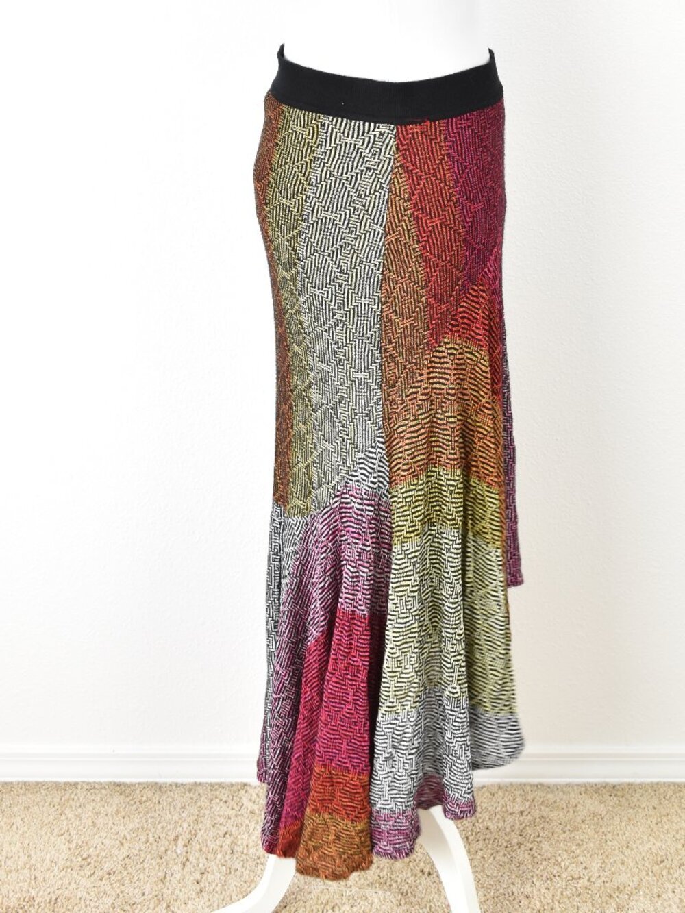 Anthropologie Cecilia Prado Abstract Midi High Low Skirt - M - Picture 7 of 9